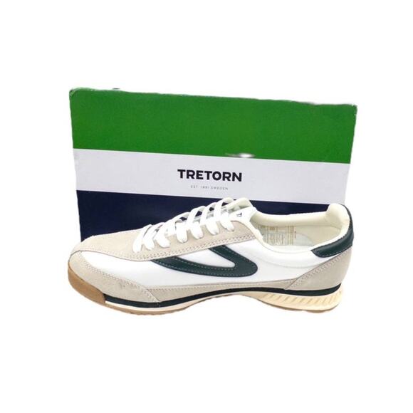 TRETORN Women's Rawlins  Lace-Up Sneakers Green Gray White 6 - Picture 1 of 8